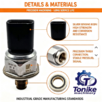 Tonke brand Cat0 excavator parts 238-0118 313D 315D 320D C6.4 common rail pressure sensor, 6 months warranty